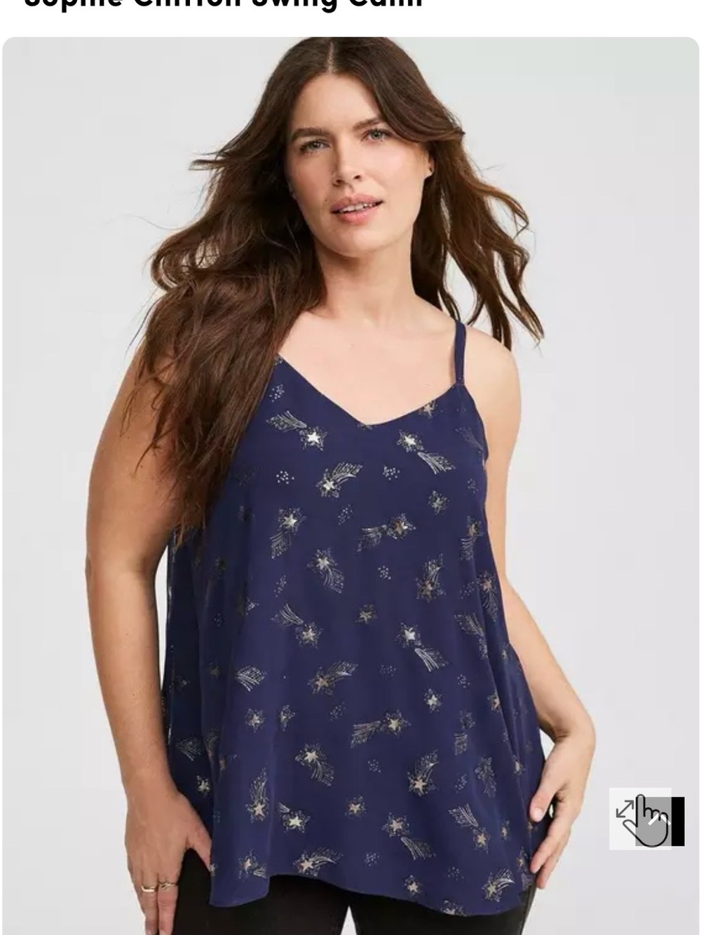 torrid Navy Starburst Print Swing Cami